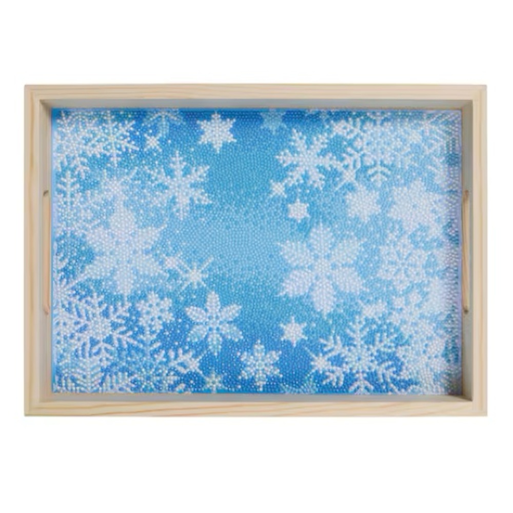ISO Make Market Diamond Art Blue Snowflake Serving Tray